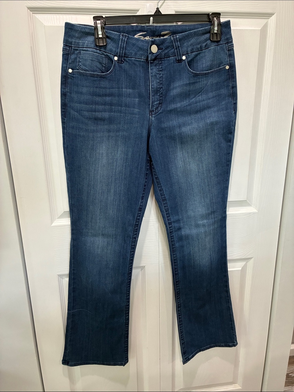 Seven7 Dark Blue Slim Bootcut Jeans